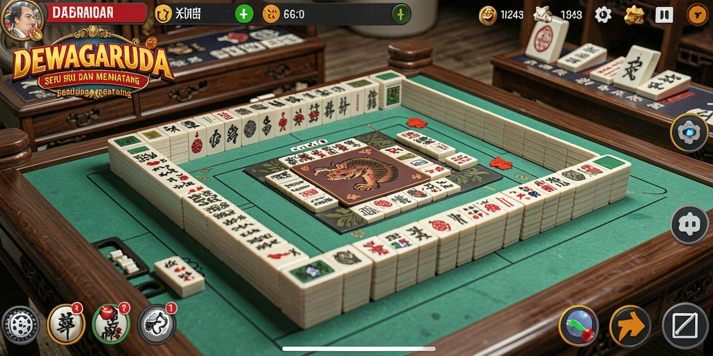 Menampilkan gameplay menarik dari DEWAGARUDA di Mahjong.