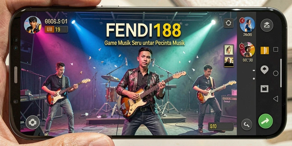 Tampilan gameplay FENDI188 menunjukkan interaksi seru dengan musik.