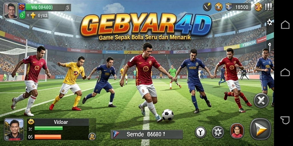 Tampilan menarik dari game sepak bola GEBYAR4D