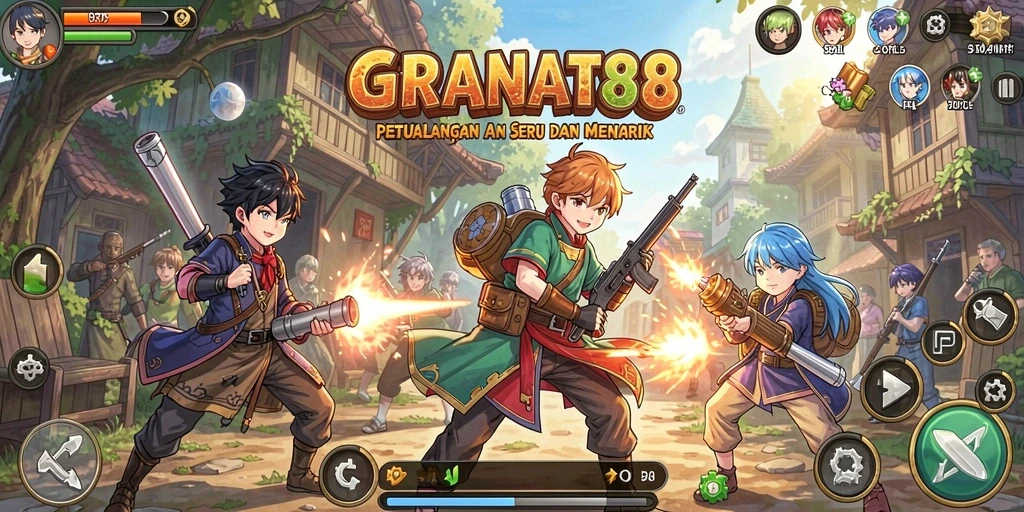 Tampilan gameplay yang dinamis dan animasi karakter yang memukau.