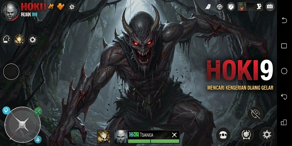 Screenshot gameplay HOKI9 dengan suasana Horror yang mencekam.