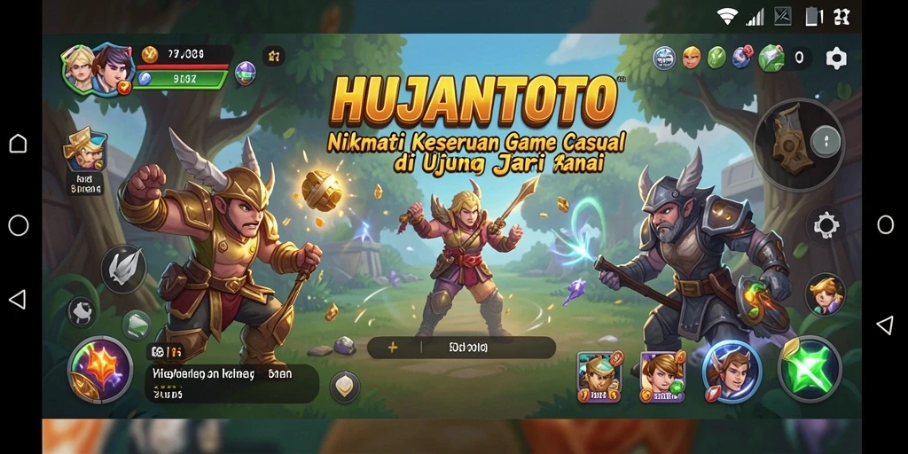 Tampilan gameplay seru dan interaktif dari HUJANTOTO.