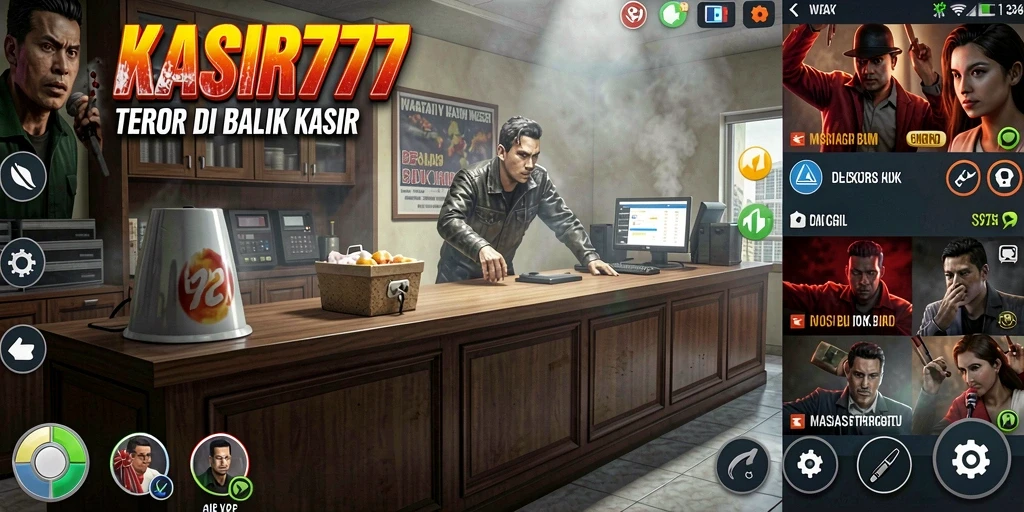 Visual menakutkan dari gameplay KASIR777 yang penuh ketegangan.