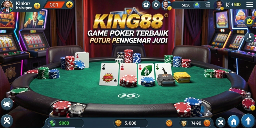 Tampilan gameplay KING88 yang mendebarkan dan interaktif.
