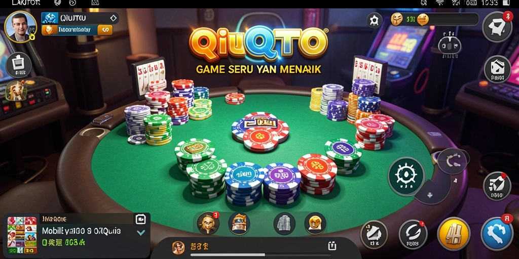 Tangkapan layar utama gameplay QiuQiu di LAKUTOTO.