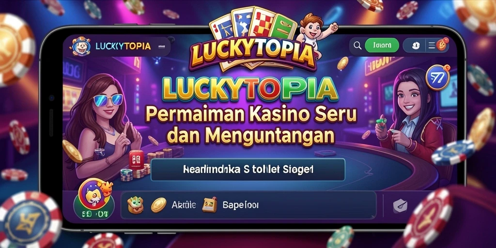 Tampilan menawan dari gameplay Kasino LUCKYTOPIA yang mengasyikkan.