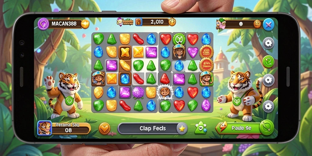 Tampilan gameplay <strong>MACAN388</strong> yang penuh warna dan menarik.