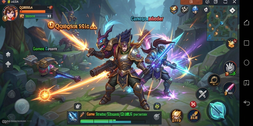 Tangkapan layar menampilkan aksi pertempuran dalam game SLG.